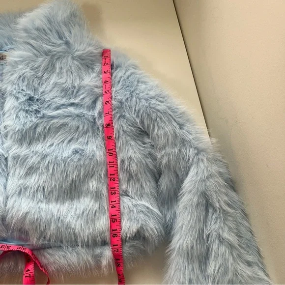 NEW Paris Cropped Faux Fur Jacket Size S - Picture 13 of 16